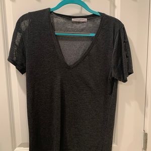 Black/Dark V-Neck Shirt